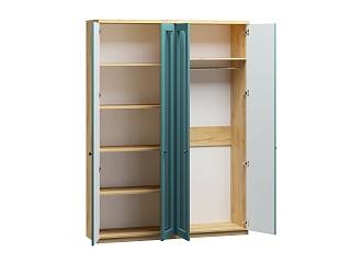 Шкаф распашной София РАХ - 5 МДФ Аквамарин