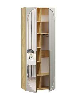 Шкаф распашной Брей - 1.1 Дуб Золотистый / Кашемир