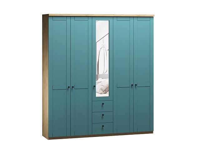 Шкаф распашной София РАХ - 17 МДФ Аквамарин