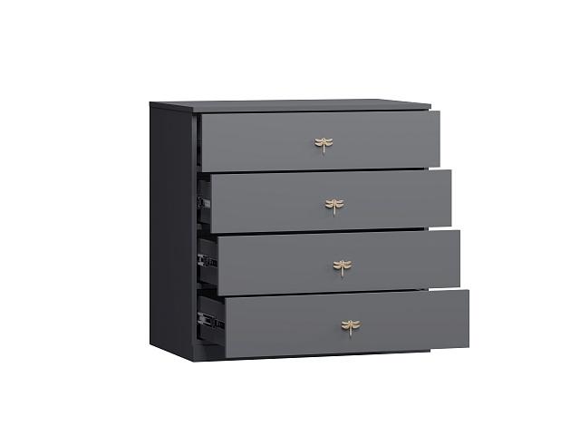 Комод Стрекоза - 4 МДФ Графит