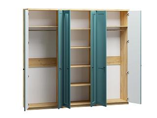 Шкаф распашной София РАХ - 4 МДФ Аквамарин