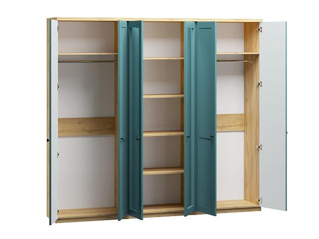 Шкаф распашной София РАХ - 4 МДФ Аквамарин