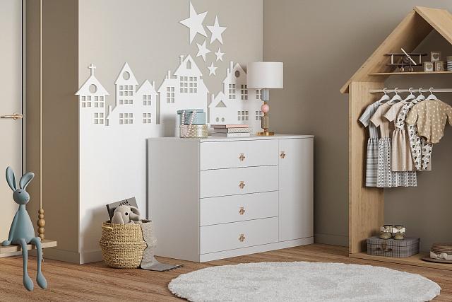 Комод Скарабей - 2 МДФ Белый