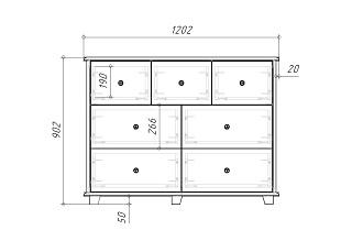 Комод Луиза - 1 МДФ Белый