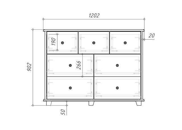 Комод Луиза - 1 МДФ Белый