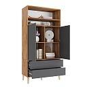 Шкаф распашной Скарлет - 13 Графит