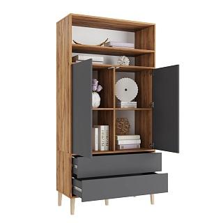 Шкаф распашной Скарлет - 13 Графит