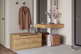 Тумба для обуви Лорена Пакс - 2 Дуб Золотистый