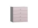 Комод Банни - 4 МДФ Розовый Лайт