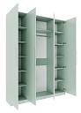 Шкаф распашной Калифорния - 4 Пастельный Зеленый