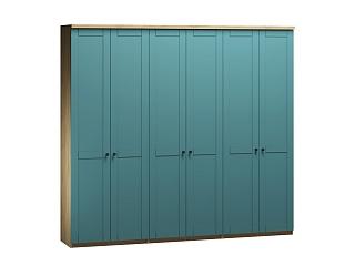 Шкаф распашной София РАХ - 7 МДФ Аквамарин