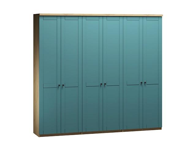 Шкаф распашной София РАХ - 7 МДФ Аквамарин