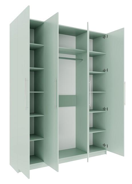Шкаф распашной Калифорния - 4 Пастельный Зеленый