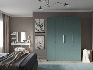 Шкаф распашной Калифорния - 4 Сумеречный Голубой