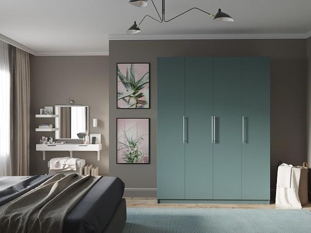 Шкаф распашной Калифорния - 4 Сумеречный Голубой