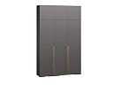 Шкаф распашной Эдинбург - 3 с антресолью Графит