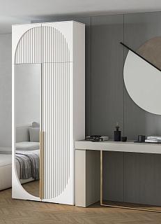 Шкаф распашной Брей - 1.1 с антресолью Белый