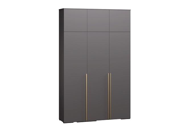 Шкаф распашной Эдинбург - 3 с антресолью Графит