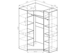Шкаф-купе угловой Ромео - 8 Венге Цаво
