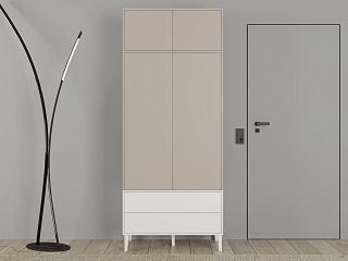 Шкаф распашной Скарлет - 11 Белый / Кашемир