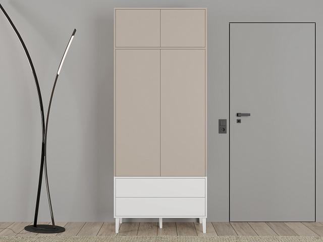 Шкаф распашной Скарлет - 11 Белый / Кашемир