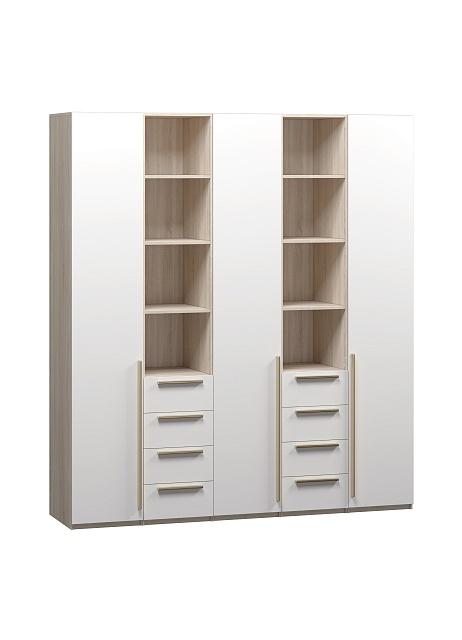 Шкаф распашной Хейсон - 15 Дуб Сонома / Белый