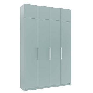 Шкаф распашной Калифорния - 4 с антресолью Сумеречный Голубой