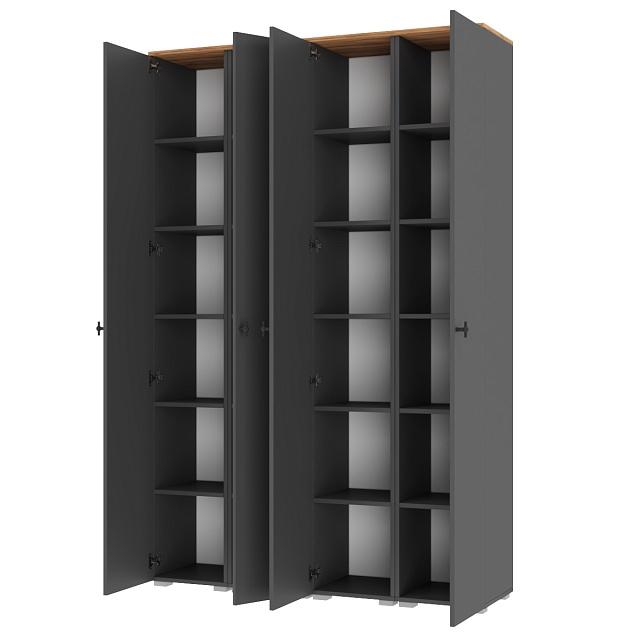 Шкаф распашной Квели - 4.1 Графит