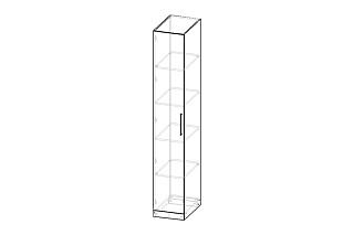 Шкаф распашной Дольче - 1 МДФ Кашемир