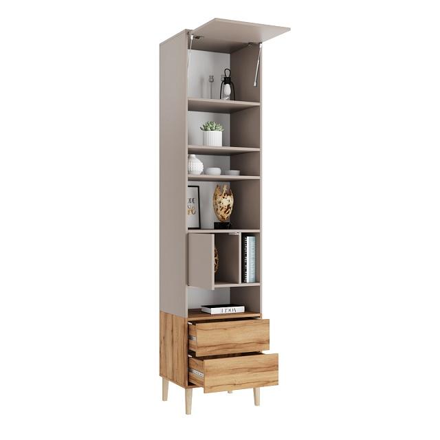 Стеллаж Скарлет - 6 Дуб Золотистый / Кашемир