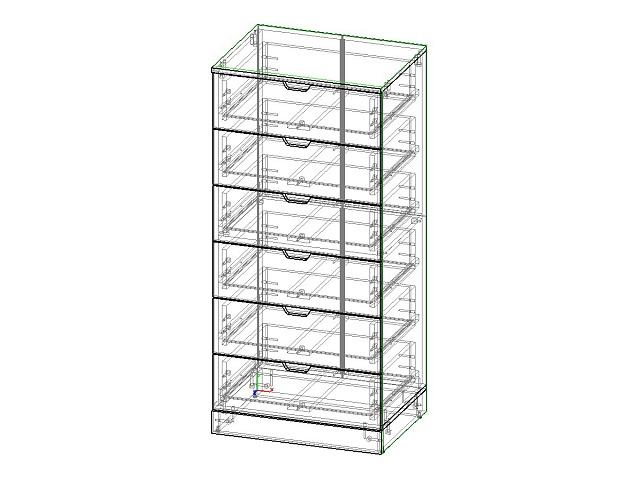 Комод Генри - 19 МДФ Черный