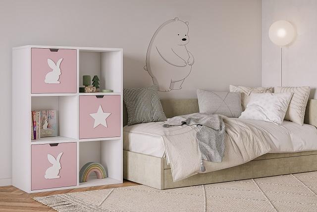 Стеллаж Kids - 11 Розовый Лайт