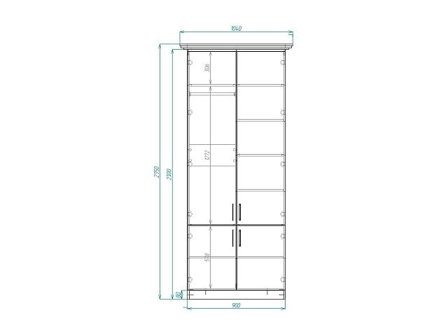 Шкаф распашной Орфей - 1 МДФ