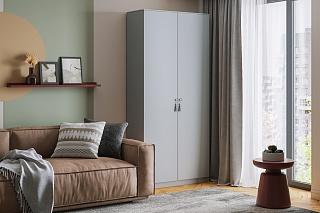 Шкаф распашной Монтана - 2 Стальной Серый