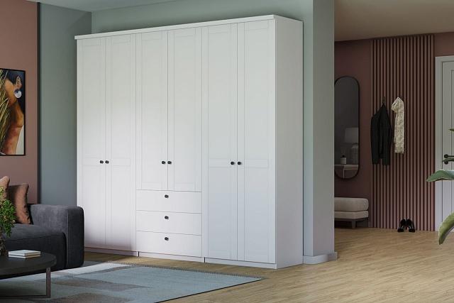 Шкаф распашной София РАХ - 12 МДФ Белый