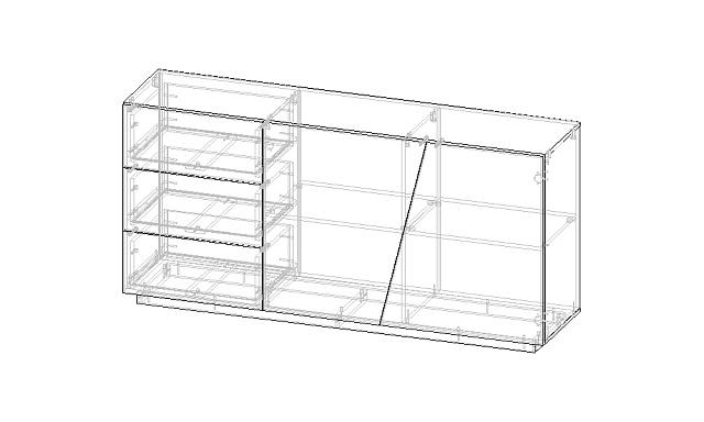 Комод Вега (Цесена) Белый - 180 МДФ