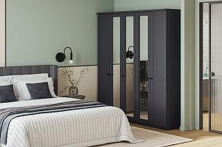 Шкаф распашной София РАХ - 9 МДФ Графит