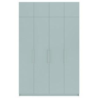 Шкаф распашной Калифорния - 4 с антресолью Сумеречный Голубой
