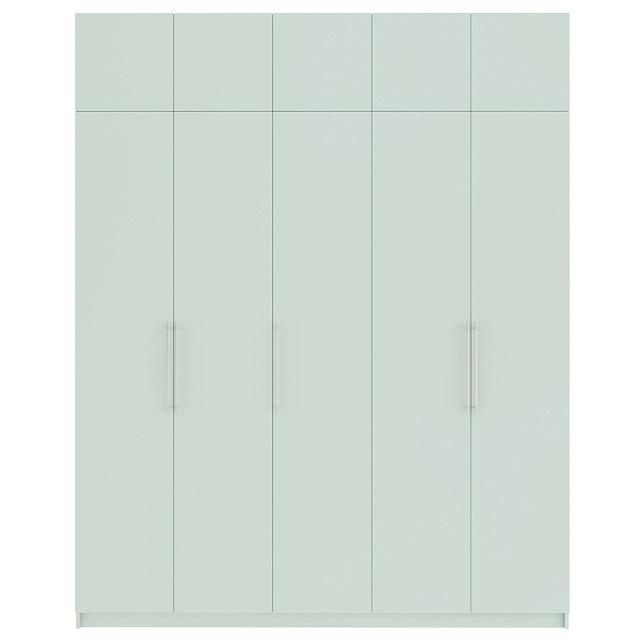 Шкаф распашной Калифорния - 5 с антресолью Пастельный Зеленый