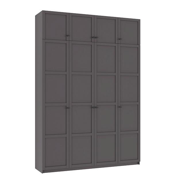 Шкаф распашной Скаген - 4 с антресолью Графит