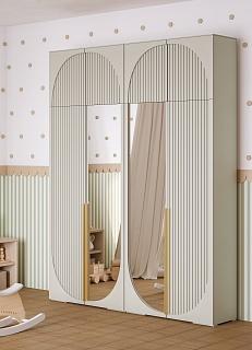 Шкаф распашной Брей - 2.1 с антресолью Кашемир