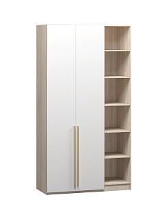 Шкаф распашной Хейсон - 23 Дуб Сонома / Белый