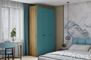 Шкаф распашной София РАХ - 1 МДФ Аквамарин