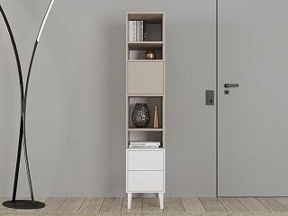Стеллаж Скарлет - 1 Белый / Кашемир