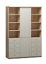 Шкаф распашной София РАХ - 38 МДФ Кастелло Медовый / Кашемир