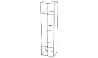 Шкаф распашной Марвин Йорк - 1 Графит