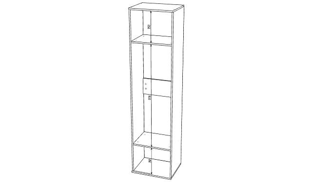 Шкаф распашной Марвин Йорк - 1 Графит