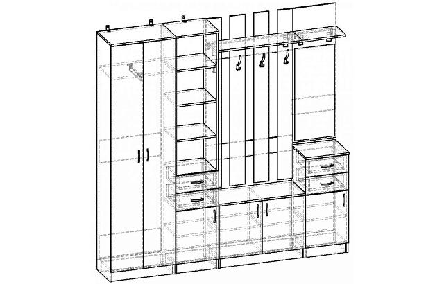 Прихожая Горизонт - 4 МДФ