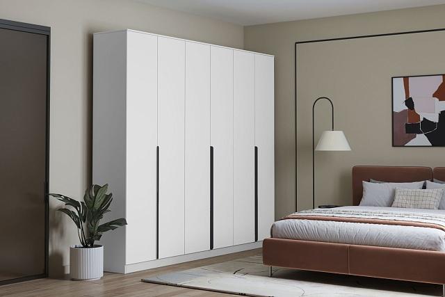 Шкаф распашной Марсель - 6 Белый