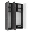Шкаф распашной Скаген - 3 с антресолью Графит